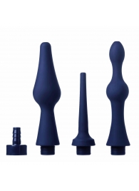 Набор из 3 универсальных насадок для анального душа Universal 3 Piece Silicone Enema Attachment Set - XR Brands - купить с доставкой в Оренбурге