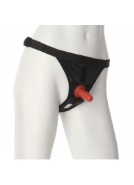 Трусики со штырьком для фиксации насадок Ultra Harness with Plug - Doc Johnson - купить с доставкой в Оренбурге