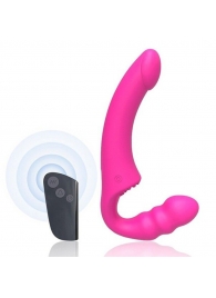 Розовый безремневой страпон Straples Strap-On Dildo - Erokay - купить с доставкой в Оренбурге