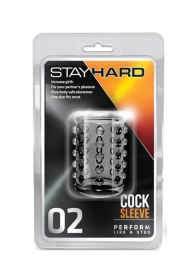 Прозрачная насадка на пенис с шишечками STAY HARD COCK SLEEVE 02 CLEAR - Blush Novelties - в Оренбурге купить с доставкой