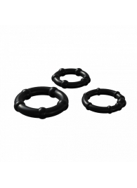 Набор из 3 черных эрекционных колец Babooom Ring Set - Adrien Lastic - в Оренбурге купить с доставкой