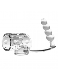 Прозрачная насадка на пенис и мошонку с анальным стимулятором Rilley - Baile - в Оренбурге купить с доставкой