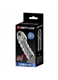 Прозрачная открытая насадка на пенис с бугорками - 19,8 см. - Baile - в Оренбурге купить с доставкой