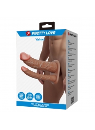 Реалистичная полая насадка на член для двойного проникновения Yairon - 17,5 см. - Baile - купить с доставкой в Оренбурге