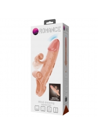 Телесная вибронасадка на пенис с подхватом мошонки - 20 см. - Baile - в Оренбурге купить с доставкой