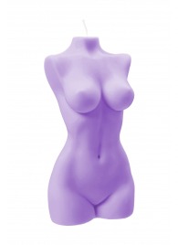 Фиолетовая интерьерная свеча в форме женского торса - 850 гр. - Pecado - купить с доставкой в Оренбурге