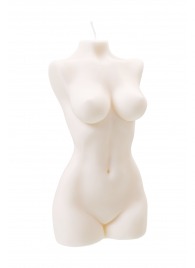 Белая интерьерная свеча в форме женского торса - 850 гр. - Pecado - купить с доставкой в Оренбурге