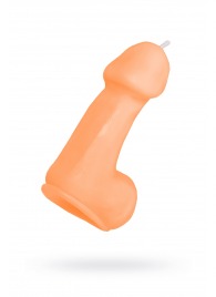 Оранжевая свеча в форме пениса - 47 гр. - Pecado - купить с доставкой в Оренбурге