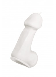 Белая свеча в форме пениса - 47 гр. - Pecado - купить с доставкой в Оренбурге