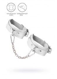 Белые мини-оковы со скруглёнными углами - Pecado - купить с доставкой в Оренбурге