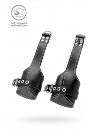 Черные подвесы с белой строчкой - Pecado - купить с доставкой в Оренбурге