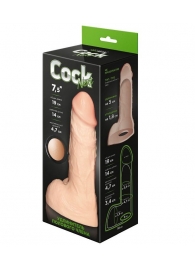 Телесный фаллоудлинитель с мошонкой Cock Next - 19 см. - LOVETOY (А-Полимер) - в Оренбурге купить с доставкой