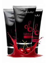 Набор из 3 съедобных лубрикантов JUJU со вкусом вишни - JuJu - купить с доставкой в Оренбурге