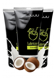 Набор из 3 съедобных лубрикантов JUJU со вкусом кокоса - JuJu - купить с доставкой в Оренбурге