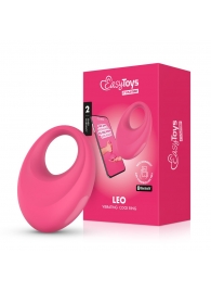 Розовое интерактивное эрекционное виброкольцо Leo - Easy toys - в Оренбурге купить с доставкой