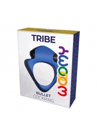 Синее эрекционное кольцо Wooomy Tribeс с вибрацией - Adrien Lastic - в Оренбурге купить с доставкой