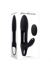 Черная насадка на пенис с вибрацией Nautilus - Zero Tolerance - в Оренбурге купить с доставкой