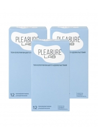 Набор из 3 упаковок ультратонких презервативов Pleasure Lab (по 12 шт.) - Pleasure Lab - купить с доставкой в Оренбурге