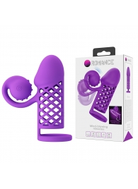 Фиолетовая вибронасадка с клиторальным отростком Harden - Baile - в Оренбурге купить с доставкой