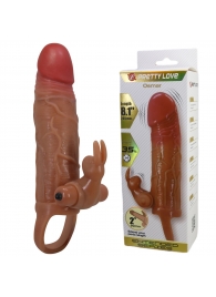 Карамельная вибронасадка с клиторальным стимулятором Osmar - 20,5 см. - Baile - в Оренбурге купить с доставкой