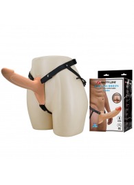 Телесный полый мужской страпон London - 16,8 см. - Baile - купить с доставкой в Оренбурге