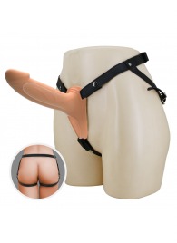 Телесный полый мужской страпон London - 16,8 см. - Baile - купить с доставкой в Оренбурге