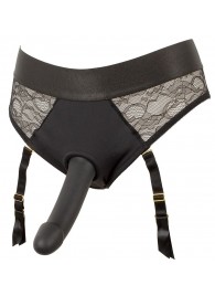 Черный женский страпон Strap-on Set: трусики и насадка - Orion - купить с доставкой в Оренбурге