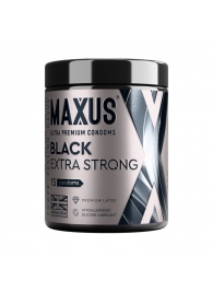 Черные утолщенные презервативы MAXUS Extra Strong с железным кейсом - 15 шт. - Maxus - купить с доставкой в Оренбурге