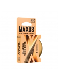 Точечные презервативы MAXUS 2000 Amazing Dots с железным кейсом - 3 шт. - Maxus - купить с доставкой в Оренбурге