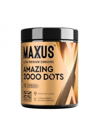 Точечные презервативы MAXUS 2000 Amazing Dots с железным кейсом - 15 шт. - Maxus - купить с доставкой в Оренбурге