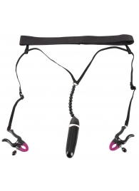 Женские вибростринги с зажимами для половых губ Spreader String with Vibrator - Orion - купить с доставкой в Оренбурге