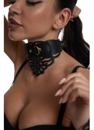 Фигурный чокер с узорами и золотистой фурнитурой - Crazy Handmade - купить с доставкой в Оренбурге