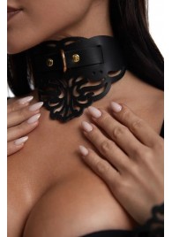 Фигурный чокер с узорами и золотистой фурнитурой - Crazy Handmade - купить с доставкой в Оренбурге