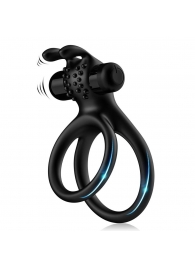 Черное эрекционное виброкольцо с подхватом мошонки Stay Hard - Boys of Toys - в Оренбурге купить с доставкой