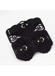 Фигурный набор для БДСМ-игр с узорами и золотистой фурнитурой - Crazy Handmade - купить с доставкой в Оренбурге