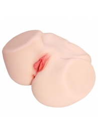 Мастурбатор-полуторс с двойным слоем материала и вибрацией Jenny Onahole Real Vagina - KOKOS - в Оренбурге купить с доставкой