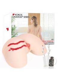 Мастурбатор-полуторс с двойным слоем материала и вибрацией Jenny Onahole Real Hips - KOKOS - в Оренбурге купить с доставкой