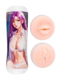 Двусторонний мастурбатор аниме - ротик и вагина - Tokyo Style - в Оренбурге купить с доставкой