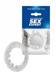 Эрекционное кольцо со стимулирующими шариками на поверхности - Sex Expert - в Оренбурге купить с доставкой