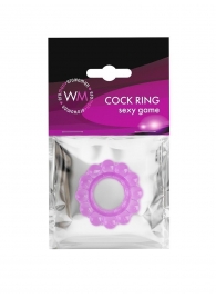 Лиловое эрекционное кольцо с 2 рядами стимулирующих шариков - Erowoman-Eroman - в Оренбурге купить с доставкой