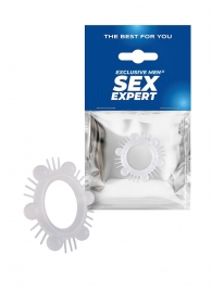 Эластичное эрекционное кольцо с шипиками и шариками - Sex Expert - в Оренбурге купить с доставкой