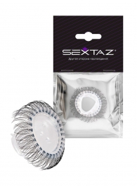 Эластичное эрекционное кольцо с длинными черными «ресничками» - Sextaz - в Оренбурге купить с доставкой
