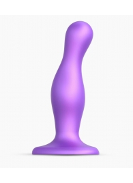 Фиолетовая насадка Strap-On-Me Dildo Plug Curvy size M - Strap-on-me - купить с доставкой в Оренбурге