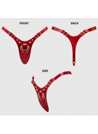 Красный пояс для фиксации насадок Strap-On-Me Leatherette Harness Fabulous - Strap-on-me - купить с доставкой в Оренбурге