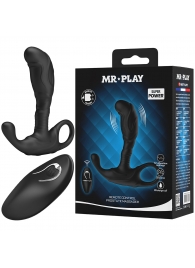 Черный изогнутый массажёр простаты с вибрацией и пультом ДУ - Baile - в Оренбурге купить с доставкой