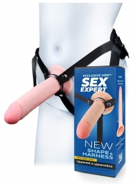 Мужской полый страпон на регулируемых ремешках - 22 см. - Sex Expert - купить с доставкой в Оренбурге