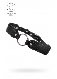 Черный кожаный чокер-ошейник со скруглёнными углами - Pecado - купить с доставкой в Оренбурге