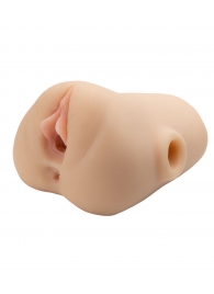 Телесный мастурбатор с вибрацией Double Pounder Vibrating Squeeze Stroker - Pipedream - в Оренбурге купить с доставкой