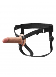 Телесный пустотелый фаллопротез 5’’ Hollow Silicone Strap-On - 14 см. - Pipedream - купить с доставкой в Оренбурге