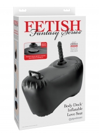 Черное надувное кресло с платформой для фиксации дилдо Body Dock Inflatable Love Seat - Pipedream - купить с доставкой в Оренбурге